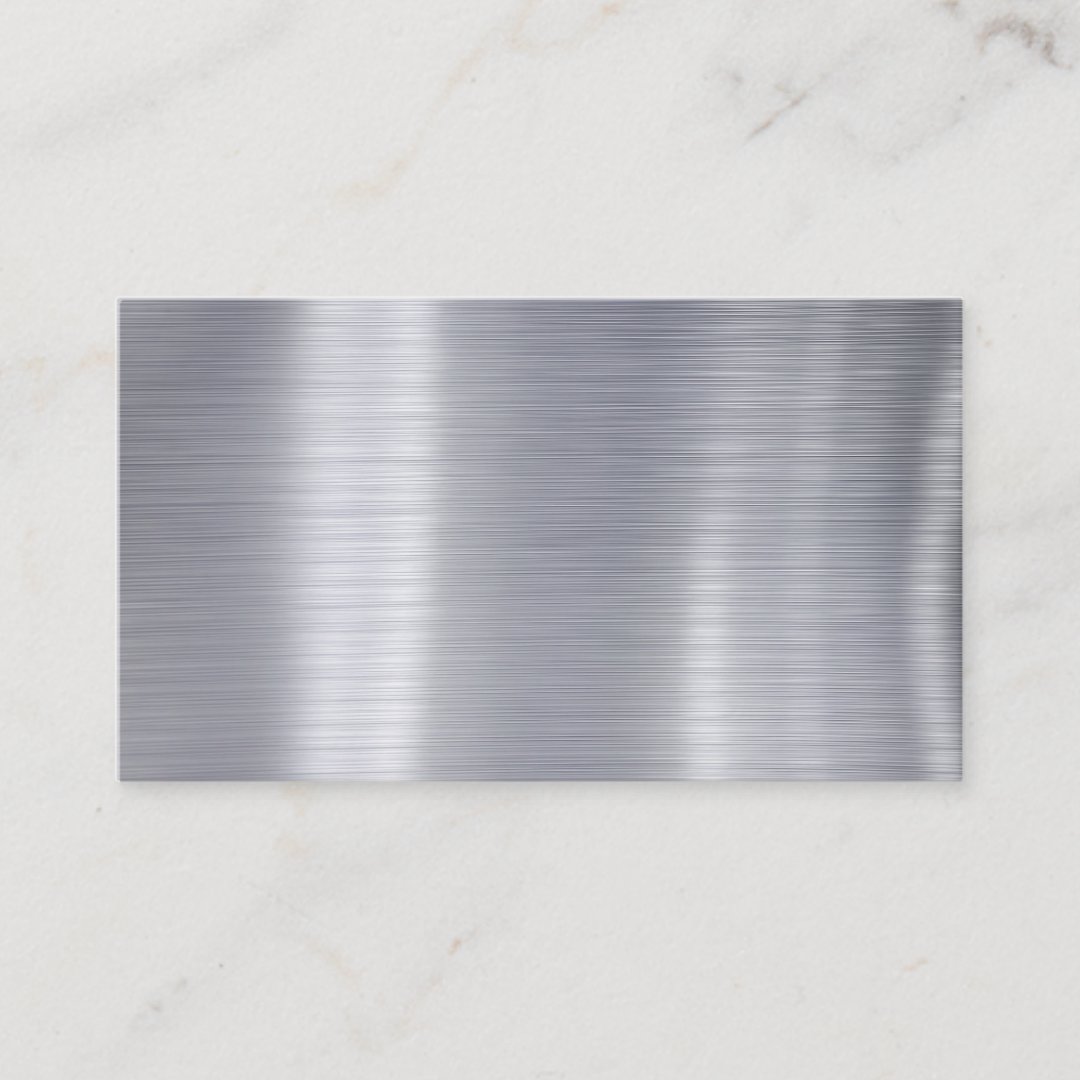 Blank Brushed Aluminum "Faux Aluminum" Business Card Zazzle