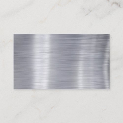 Blank Brushed Aluminum Faux Aluminum Business Card