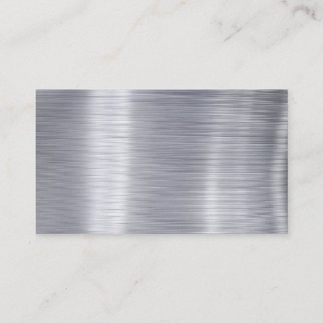 Blank Brushed Aluminum "Faux Aluminum" Business Card (Front)