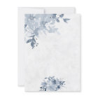 Blank budget Blue watercolor floral wedding