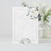 Blank budget Ivory watercolor floral wedding Invi
