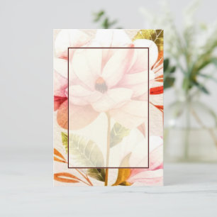 Blank budget Pink floral wedding  Invitation