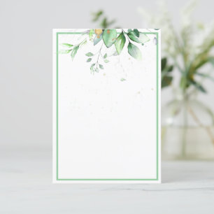 Blank budget Watercolor greenery wedding  Invitati Invitation