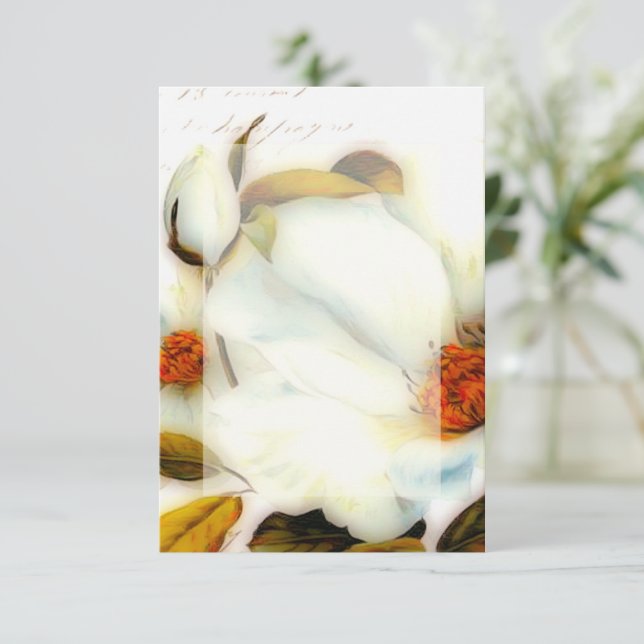 Blank budget White roses wedding  Invitation (Standing Front)