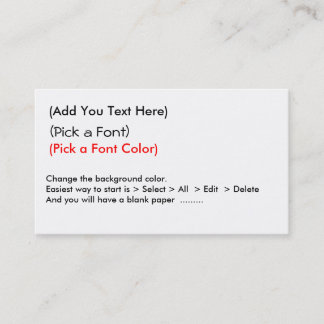 Blank Business Card