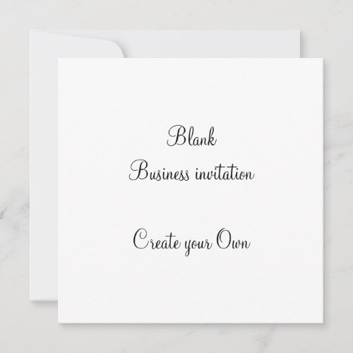 Blank Business Invitation