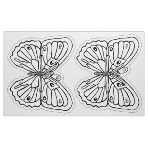Blank Butterfly - color, cut, sew and stuff Fabric