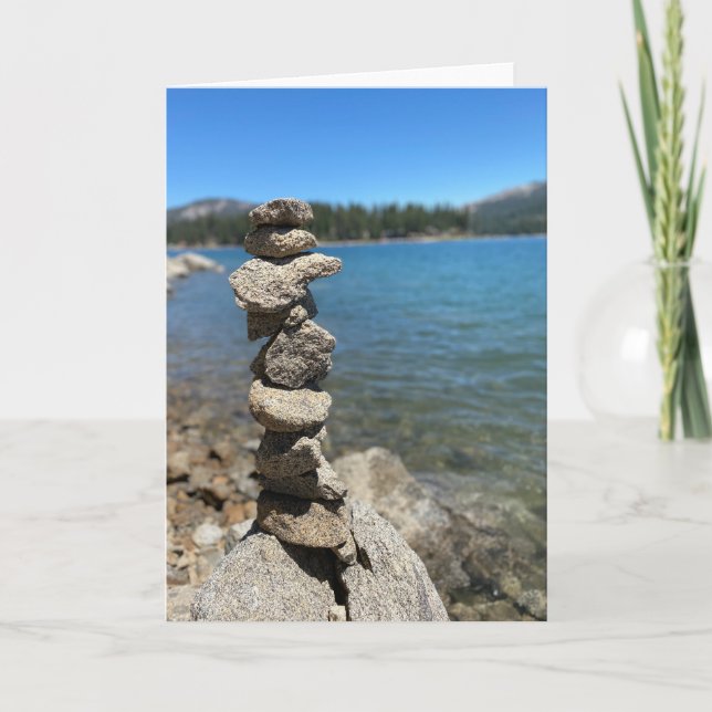 Blank Cairn  Letterpress Thank You Card (Front)