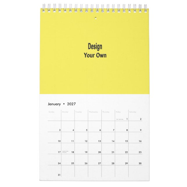 Blank Calendar (Jan 2027)