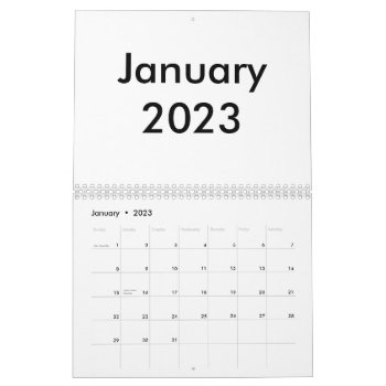Blank Calendar 2023 With Months by online_store at Zazzle