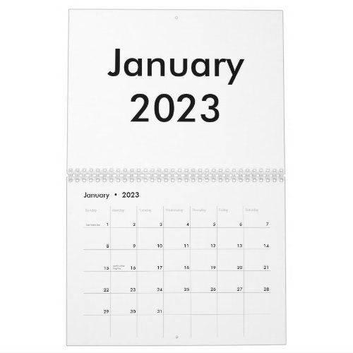 Blank Calendar 2023 With Months
