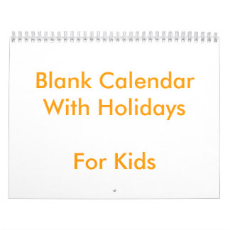 Blank Calendar 2025 For Kids Yellow