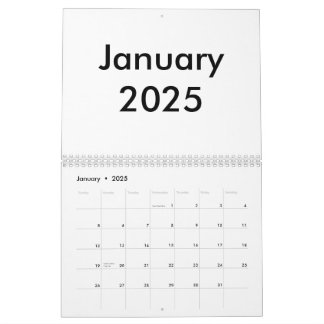 Blank Calendar 2025 With Months