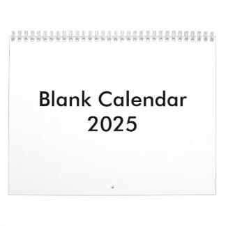 Blank Calendar 2025 Without Holidays