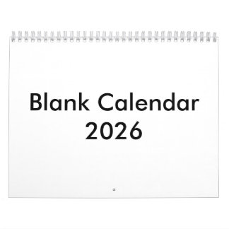 Blank Calendar 2026 With Months