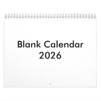 Blank Calendar 2026 Without Holidays