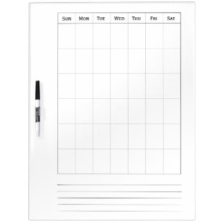 Blank Calendar Custom Large Dry Erase Boards