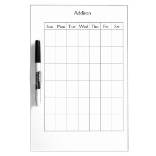 Blank Calendar Custom Medium Dry Erase Boards