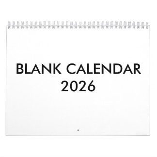 Blank Calendar For 2026