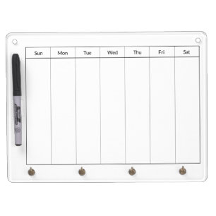 Blank Calendar Key Chain Holder Dry Erase Boards