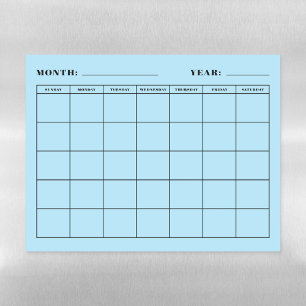 Blank Calendar Monthly Page Simple Fridge Magnet Magnetic Dry Erase Sheet