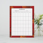 Blank Calendar Page (Standing Front)