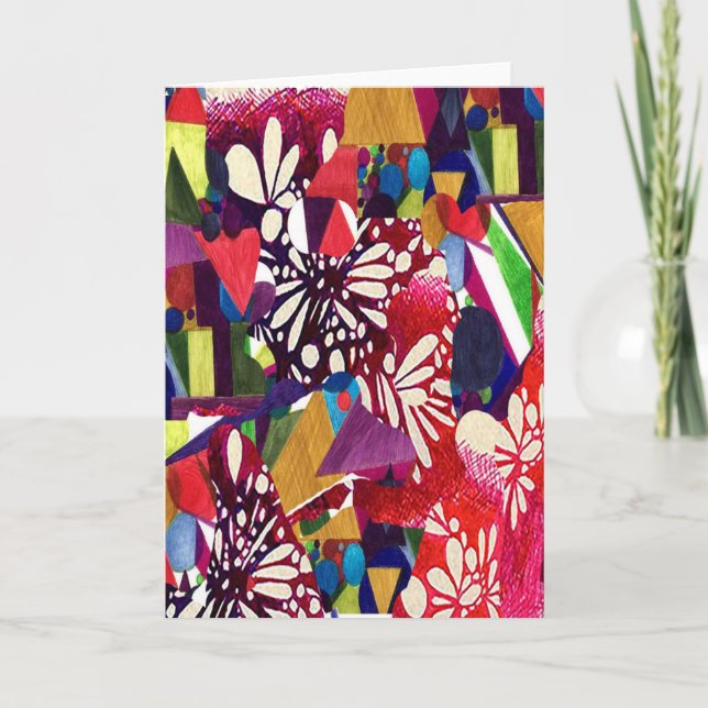 Blank Card 5x7 titled "Geofiesta" by M. Manderbach (Front)