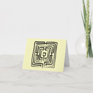 blank card crossing labyrinth brush square