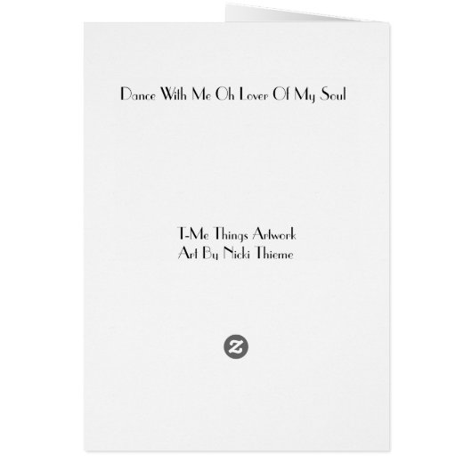 Blank Card, Dancer (Back)