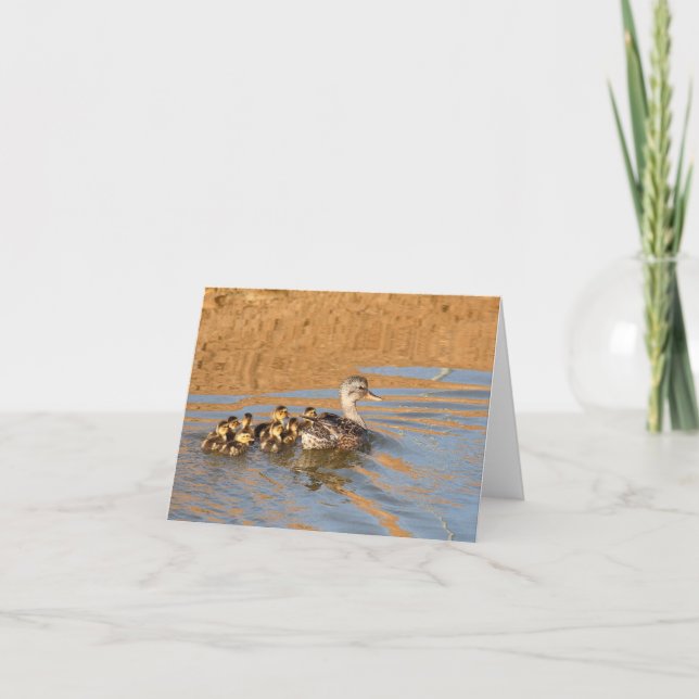 Blank Card, Ducklings Letterpress Thank You Card (Front)