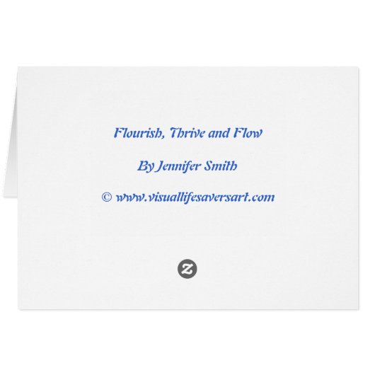 Blank card, Flourish, fish, Jennifer Smith (Back Horizontal)