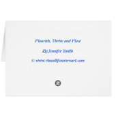 Blank card, Flourish, fish, Jennifer Smith Cards (Back Horizontal)