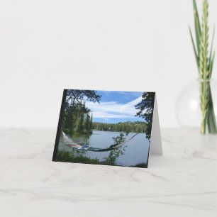 Blank Card, Hammock on Lake Thank You Card