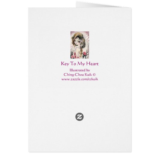 Blank Card - * Key To My Heart * (Back)