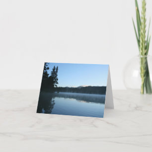 Blank Card, Mountain Lake Mist, Sunrise Letterpress Thank You Card