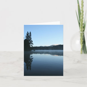 Blank Card, Mountain Lake, Mist, Sunrise Thank You Card