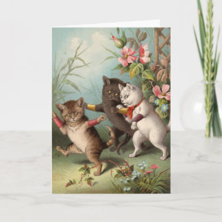 Blank card - Naughty Cat series - Mischievous Cats