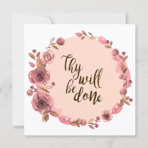 Blank Card Quote Scripture Wreath Flowers Passage