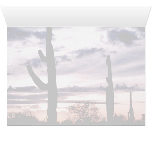 Blank Card - Saguaro at Sunset (Inside Horizontal (Bottom))