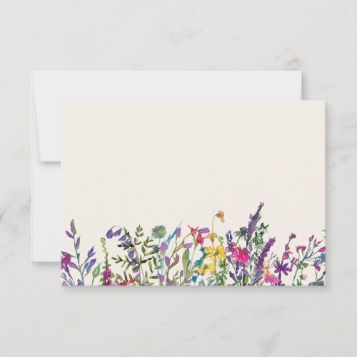 Blank Card Watercolor Floral