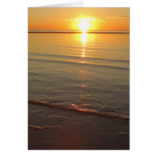Blank Card with Beautiful Ocean Sunset (Front)