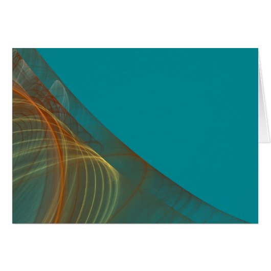 Blank Card with Fractal Art Border (Front Horizontal)