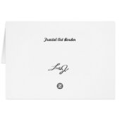 Blank Card with Fractal Art Border (Back Horizontal)