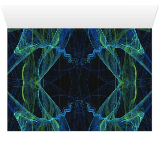 Blank Card with Fractal Background (Inside Horizontal (Bottom))