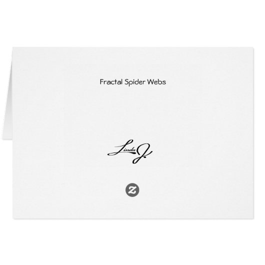 Blank Card with Fractal Spider Web Background (Back Horizontal)