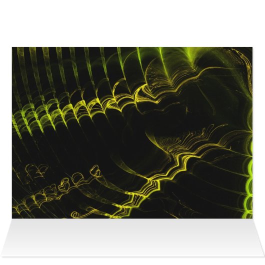 Blank Card with Fractal Spiral Design Background (Inside Horizontal (Top))