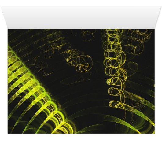 Blank Card with Fractal Spiral Design Background (Inside Horizontal (Bottom))