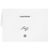 Blank Card with Green & Black Fractal Border (Back Horizontal)