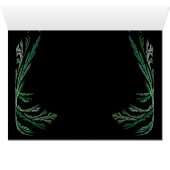 Blank Card with Green & Black Fractal Border (Inside Horizontal (Bottom))