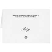 Blank Card with image of Beach in Antigua (Back Horizontal)